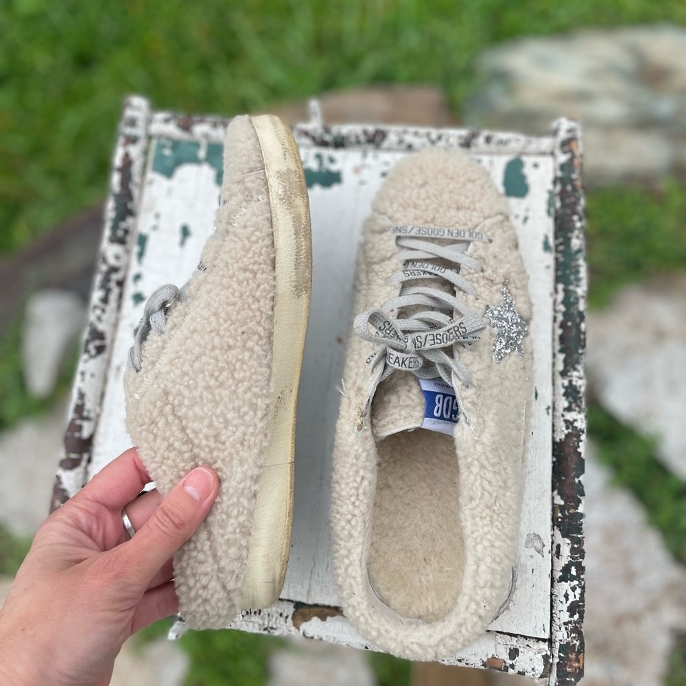 Golden Goose Shearling Slip On Sneaker Slipper 41